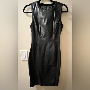 French Connection fitted leather dress size 4